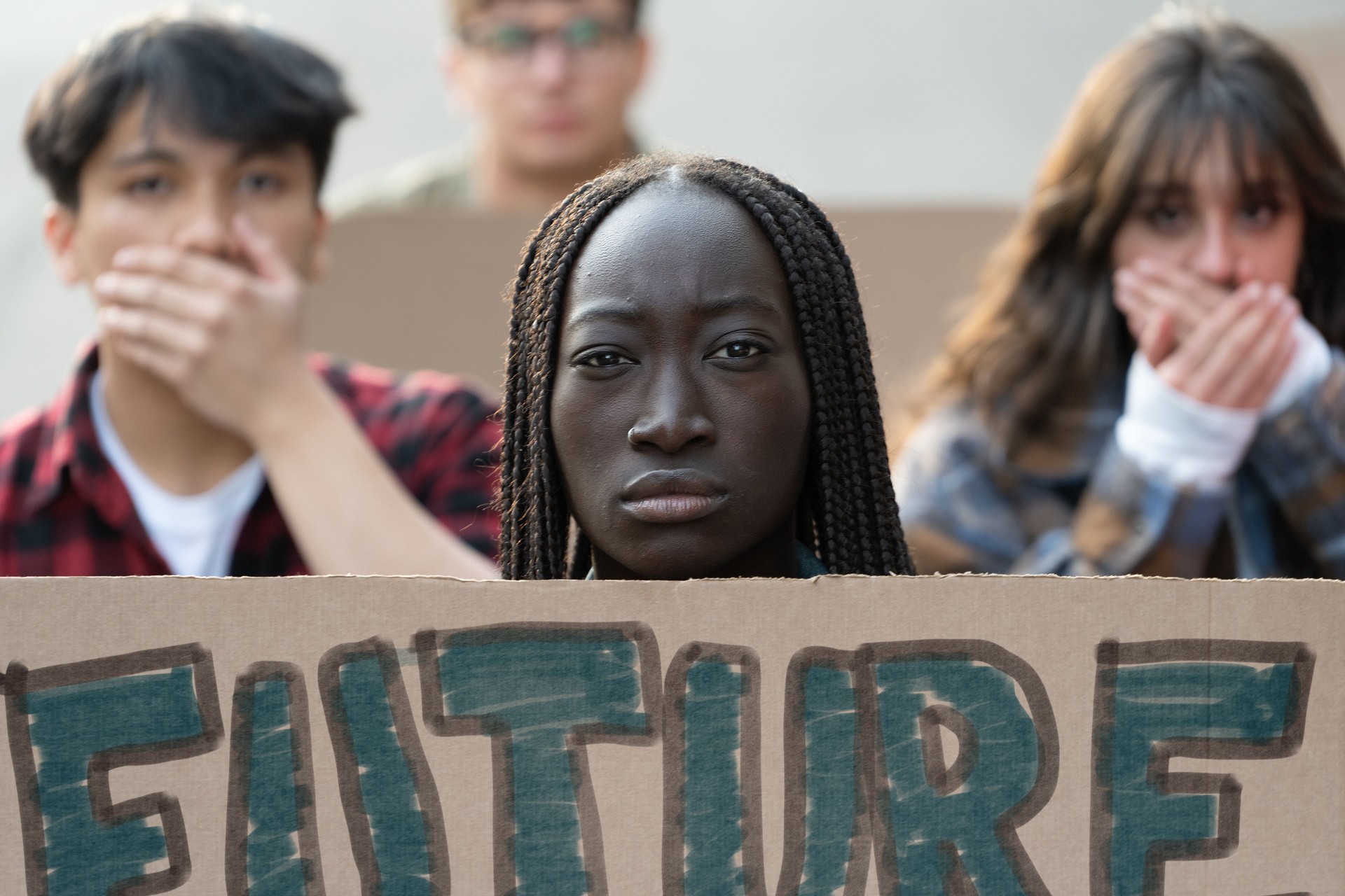 Diverse youth activists rally for future: multicultural protest against climate change